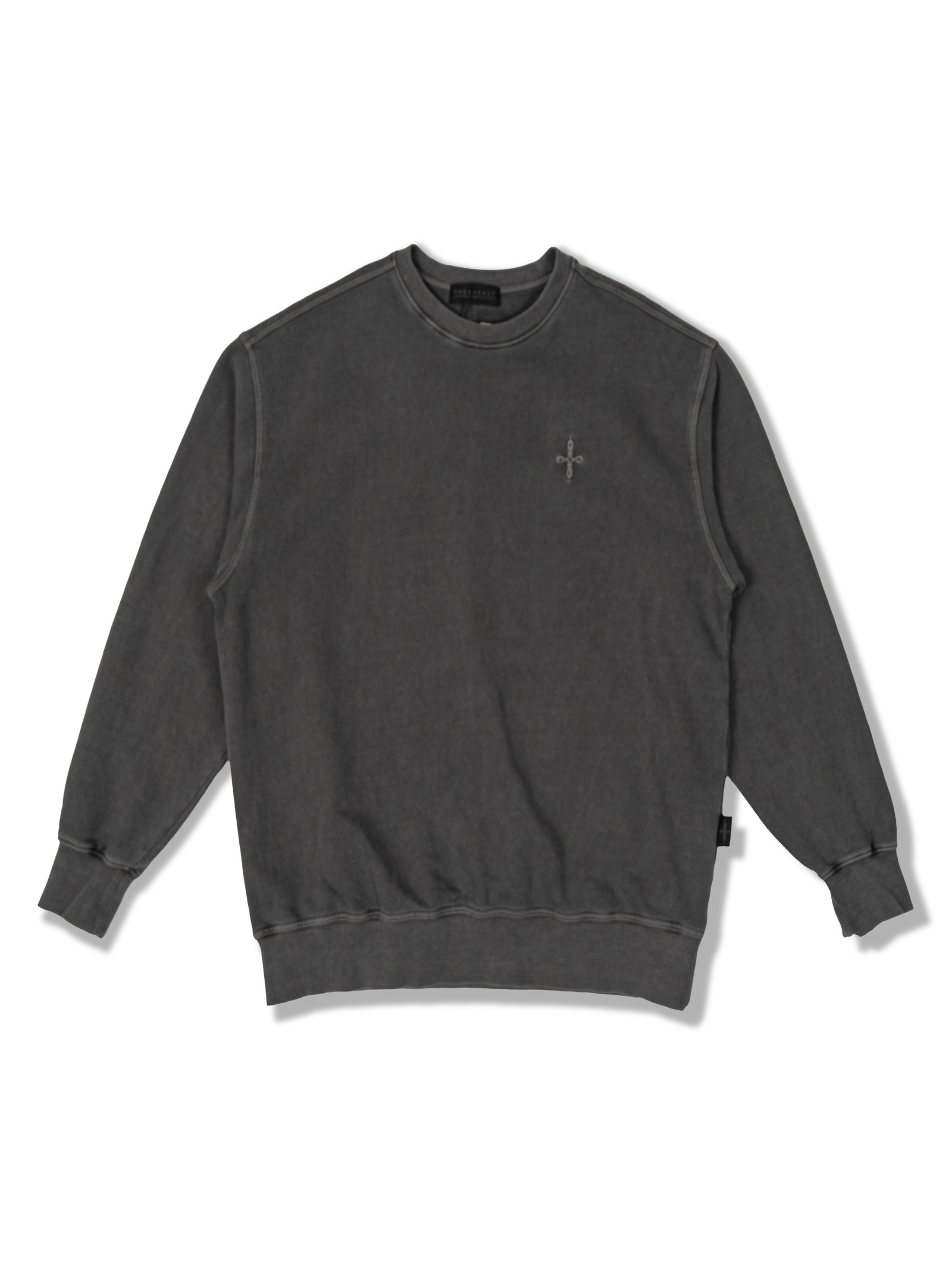 FADED GRAPHITE PIGMENT FADE SWEATSHIRT 실물 촬영 · 앞면 제품 사진