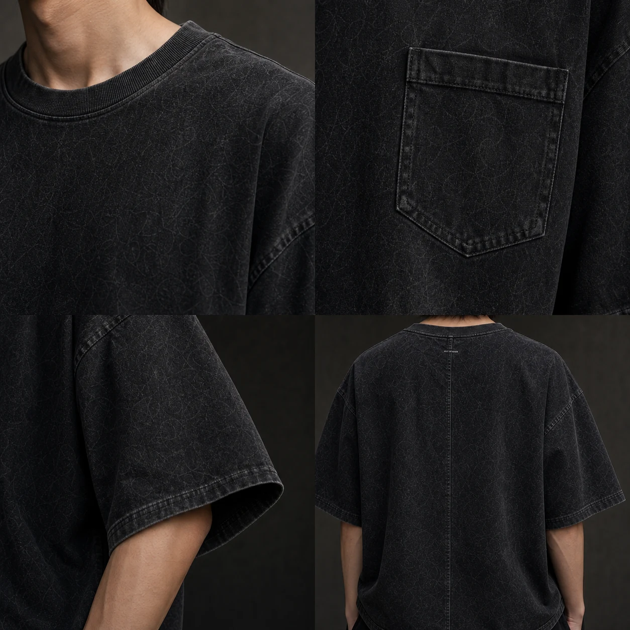HEAVYWEIGHT POCKET TEE 넥, 포켓, 소매와 등판 봉제선 디지털 디테일 콘셉트